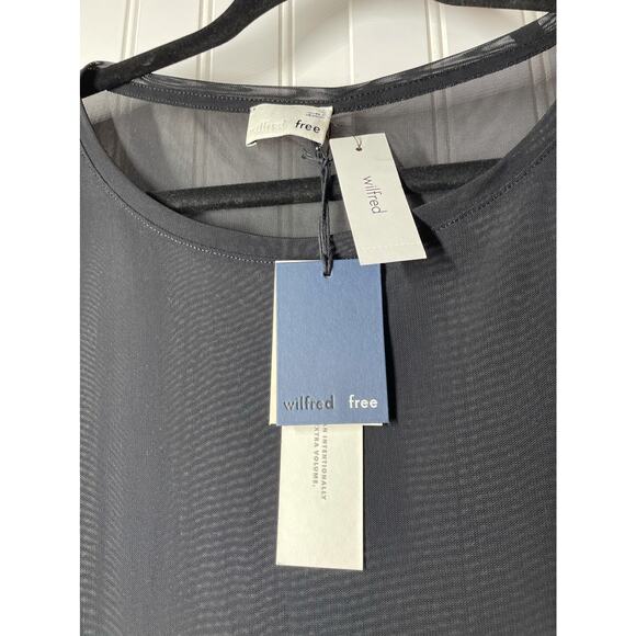 NWT Wilfred Women’s Black Sheer Long Sleeve Pullover Blouse Top Size 2 - Picture 5 of 7